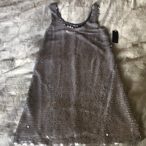 NWT Tinley Road Silver Sequined Mini Dress, size M - Picture 3 of 6